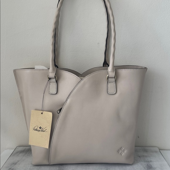 Patricia Nash Floral Leather Chalk White Floral Marion Tote Shoulder Bag - Picture 8 of 15